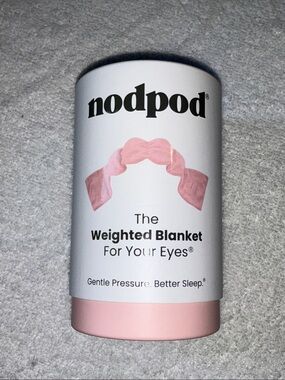 nodpod Pink Weighted Eye Blanket – Gentle Pressure Sleep Mask
